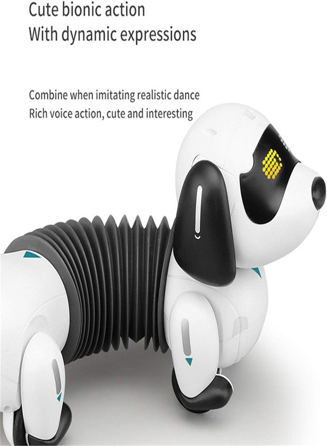 Brighterbee كلب روبوت Brighterbee، جرو داشهوند يعمل بجهاز تحكم عن بعد، لعبة حيوان أليف إلكترونية تفاعلية ذكية تمشي وترقص، قابلة للبرمجة مع موسيقى للأطفال من عمر 6 سنوات فما فوق. - Image 5